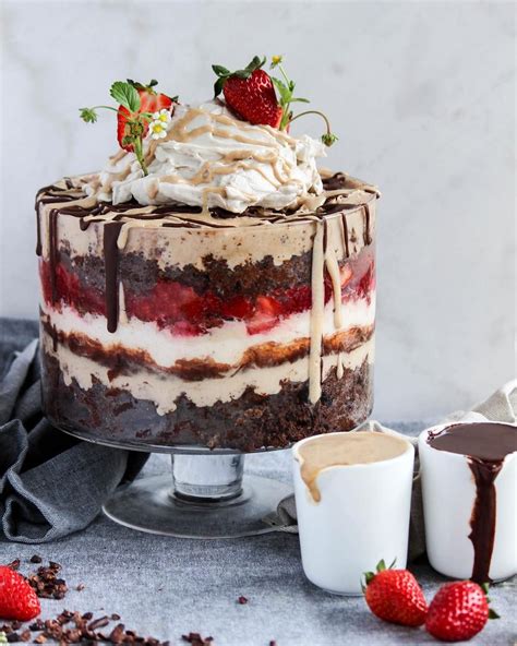 We're serious when we say there's no added sugar in these easy dessert recipes. Here it is!! Our salted caramel & chocolate brownie trifle! Gluten dairy grain & refined sugar ...