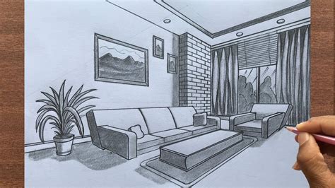 How To Draw A Living Room Bestroomone
