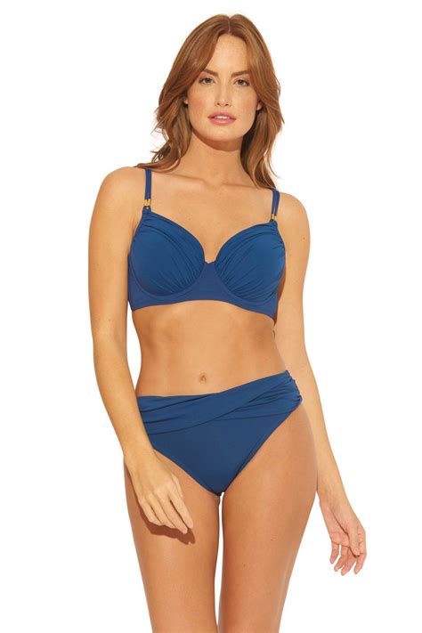 Bleu Rod Beatties All About U Shirred Underwire Bikini Top D Dd Cup