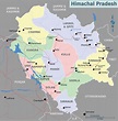Map of Himachal Pradesh – Himachal Pradesh Travel Guide