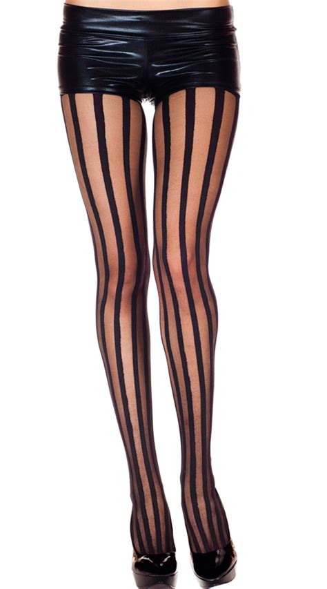 Sheer Pantyhose With Stripes Striped Sheer Pantyhose Sheer Striped Pantyhose