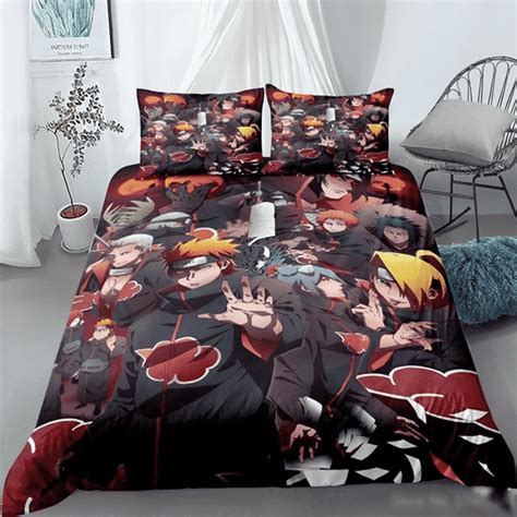 Naruto Shippuden Akatsuki Shinobi Members Bedding Set Saiyan Stuff