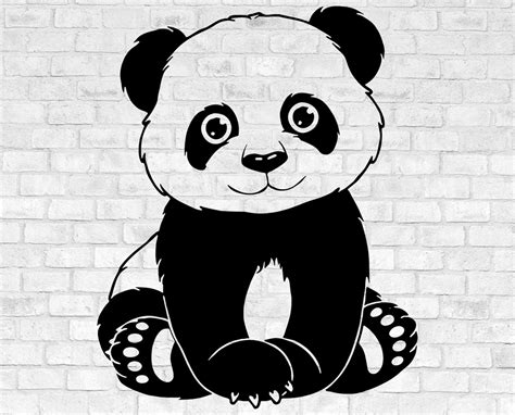Panda Svg Dxf Png File Cut File For Cricut And Cut Machines Etsy