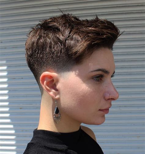 Fade Undercut Very Short Pixie Haircuts