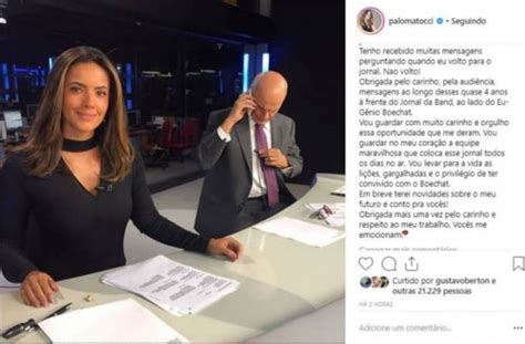 Explore tweets of paloma tocci @palomatocci on twitter. Paloma Tocci anuncia saída do 'Jornal da Band'
