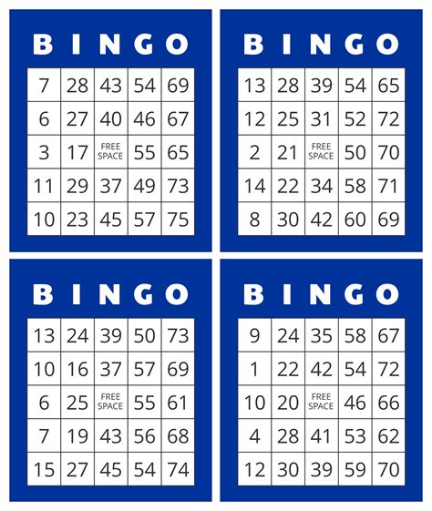 10 Best Printable Bingo Numbers 1 75 Bingo Printable