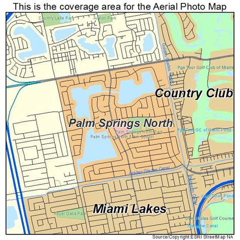 Aerial Photography Map Of Palm Springs North Fl Florida