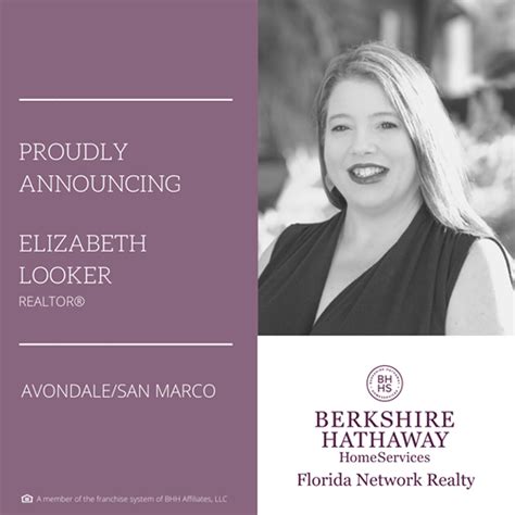 Berkshire Hathaway Homeservices Florida Network Realty Welcomes Elizabeth Looker Real Estate