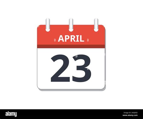 April 23rd Calendar Icon Vector Concept Of Schedule Business And