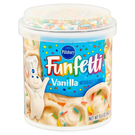 Pillsbury Funfetti Vanilla With Candy Bits Frosting 156 Oz 442 G