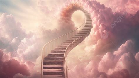 Stairway To Heaven With Clouds Beautiful Background Lineage Heaven