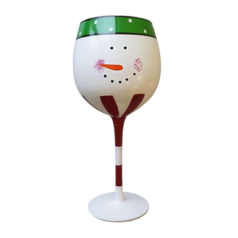 Buy Snowman Christmas Wine Glass Online At Cherry Lane