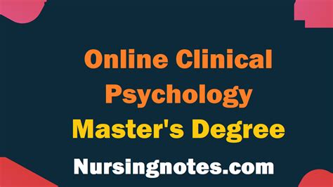 Online Clinical Psychology Master S Degree Nursingnotes