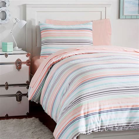 Vintage Stripe Deluxe Value Duvet Set Dorm Bundle Pottery Barn Teen