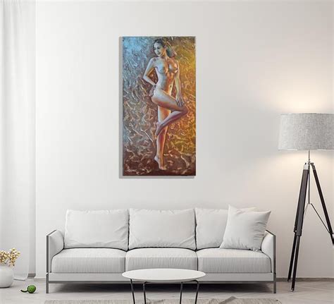 Naked Woman Nude Sensual Canvas Original Oil Painting Fine Art By Selenav Original Nudeart