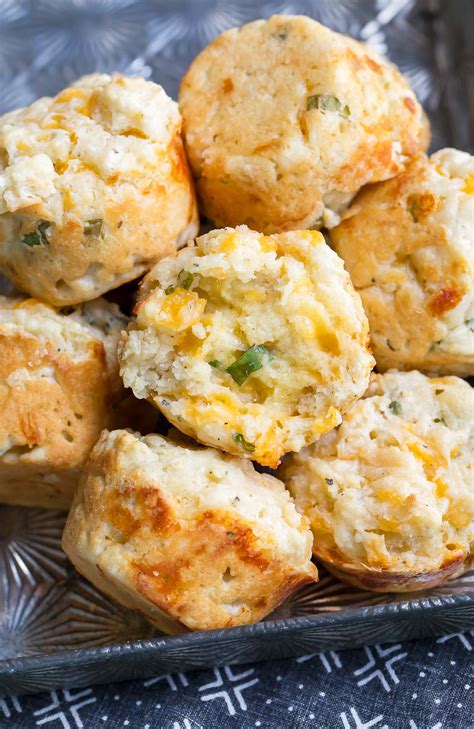 Savory Cheddar Muffins With Basil And Scallions Peas And Crayons