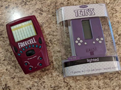 Tetris Lighted Handheld 3 Games In 1 Radica 3919697997