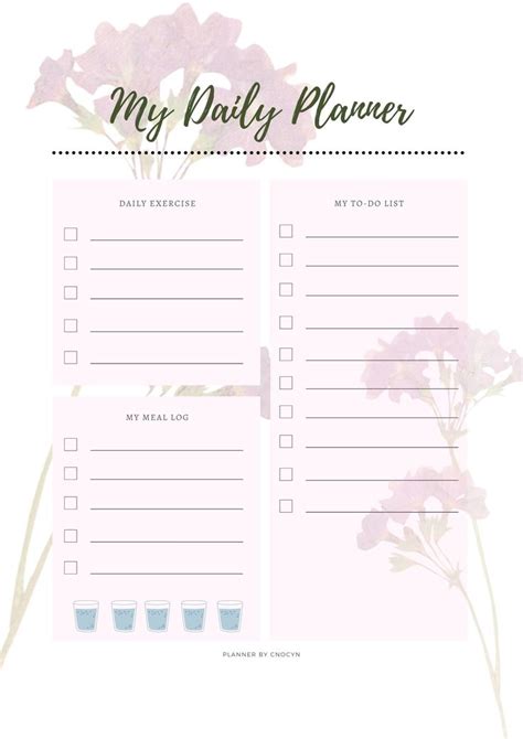 2021 Daily Planner Free Printable Bloom Series Free Daily Planner