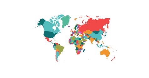 There are about 195 countries in the world today. Political Map of the World - Free Vector and Transparent ...