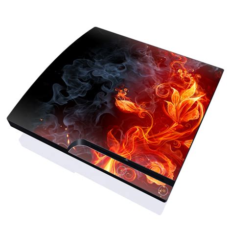 Ps3 Slim Skin Flower Of Fire By Gaming Decalgirl