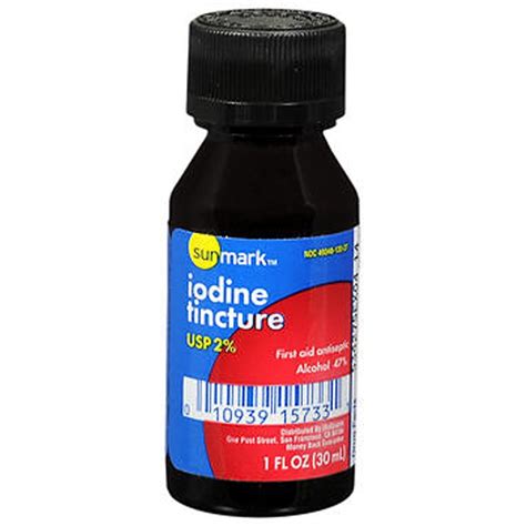 Sunmark Iodine Tincture Usp 2 First Aid Antiseptic 1 Fl Oz