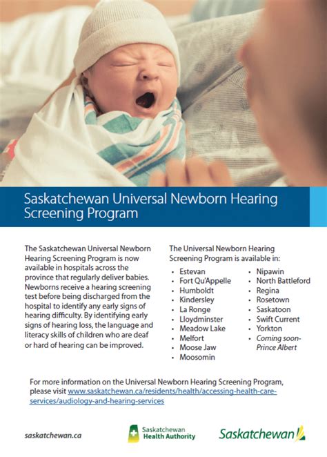 Newborn Hearing Screening Program Expanded To Eighteen Sask Hospitals