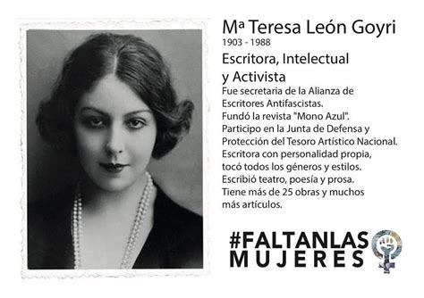 Memoria Y Olvido De María Teresa León Compañera De Rafael Alberti