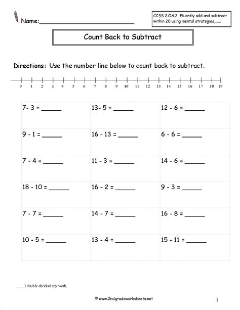 Worksheets For Adding And Subtracting Within 20 Worksheets