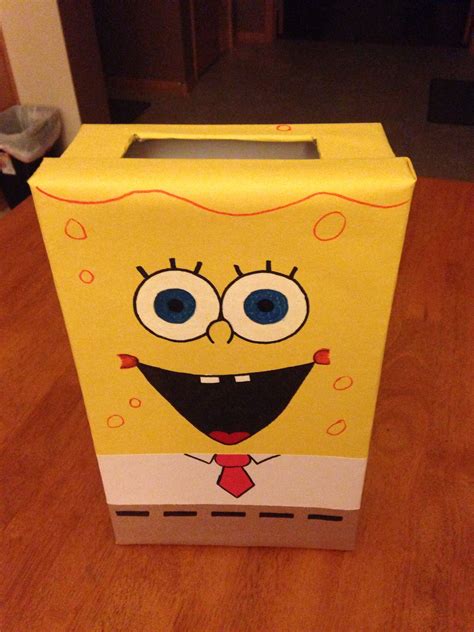Spongebob Valentines Box My Funny Valentine Valentine Boxes For School