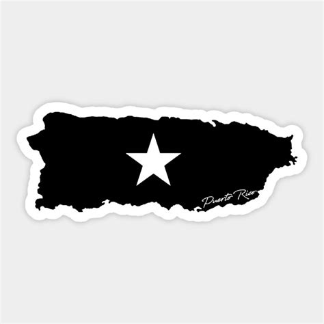 Puerto Rico Mi Isla Estrella Bandera Negra Puerto Rican Island Flag
