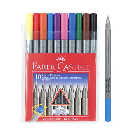 Faber Castell Grip Finepens 04mm Tip For Writing And Outlining In A