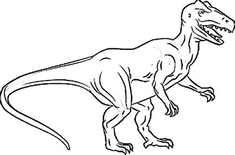 Picture Of Hungry Allosaurus Coloring Page : Kids Play Color