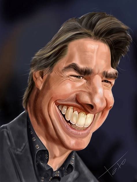 Digital Painting Tom Cruise On Behance Cartoon World Cartoon Faces