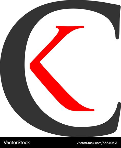 Ck Logo Template Design Royalty Free Vector Image