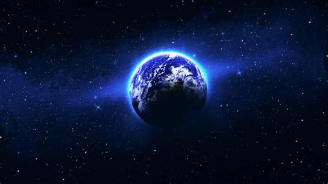 Outer Space Stars Earth Light Blue Earth Hd Wallpaper View Resize