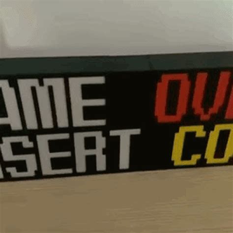Stl File Game Over Insert Coin・3d Printer Model To Download・cults