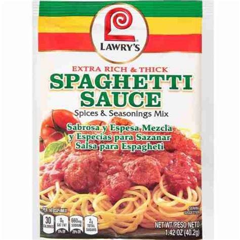 Lawrys Extra Thick And Rich Spaghetti Sauce Seasoning Mix Chili Stop