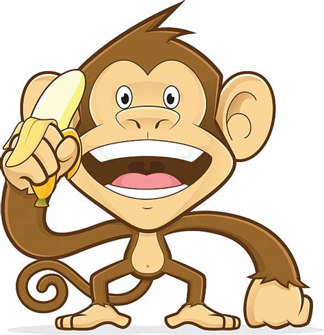 Royalty Free Monkey Banana Clip Art Vector Images