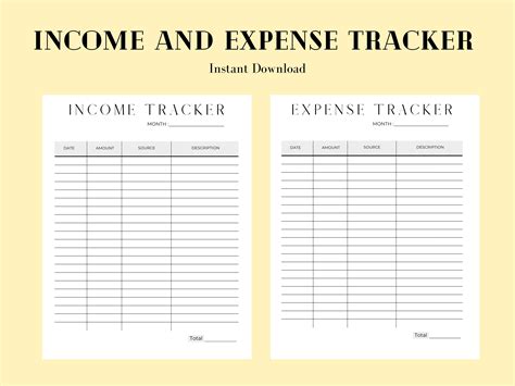 Business Income And Expense Template