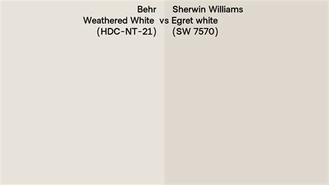 Behr Weathered White Hdc Nt 21 Vs Sherwin Williams Egret White Sw