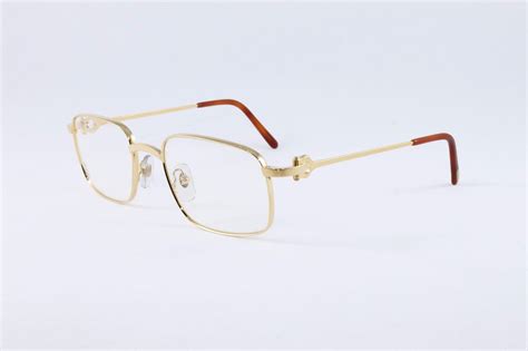 Cartier Square Brushed Pale Gold Eyeglasses T8100454 Frames Authentic France New 761675939698