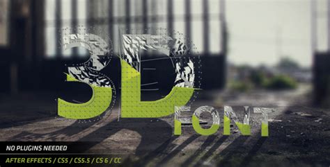 Modern 3d Typeface Kit After Effects Project Files Videohive