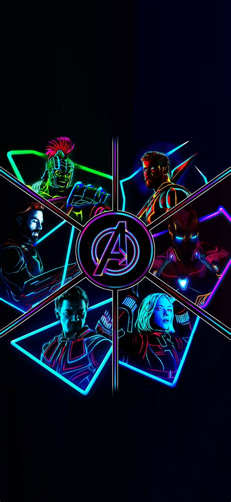 2012 Neon Avengers Full Res Phone Wallpapers Marvelstudios