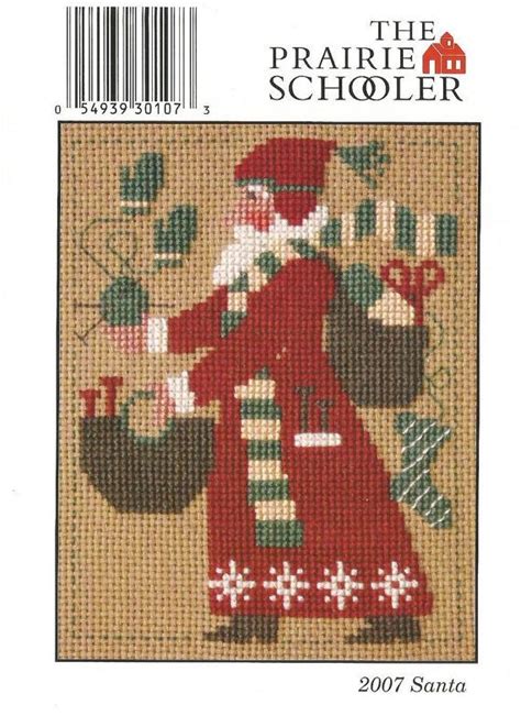 Prairie Schooler 2007 Santa Chart Counted Cross Etsy Cross Stitch