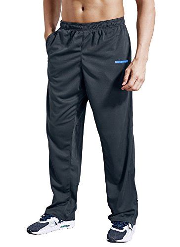 Zengvee Mens Sweatpant With Pockets Open Bottom Athletic Pants For
