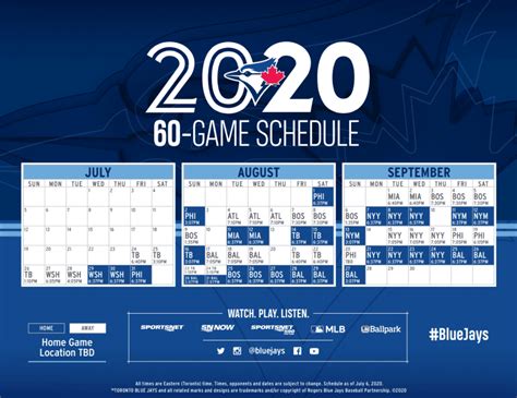 Submitted 1 year ago by sigboxbig swingers. Toronto Blue Jays 2020 Schedule
