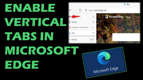 How To Enable Vertical Tabs In Microsoft Edge Youtube