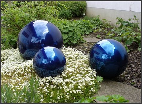 49 schöne deko kugeln für gärten inkl. EDELSTAHLKUGEL BLAU Ø 45 cm Kugel Dekokugel ...