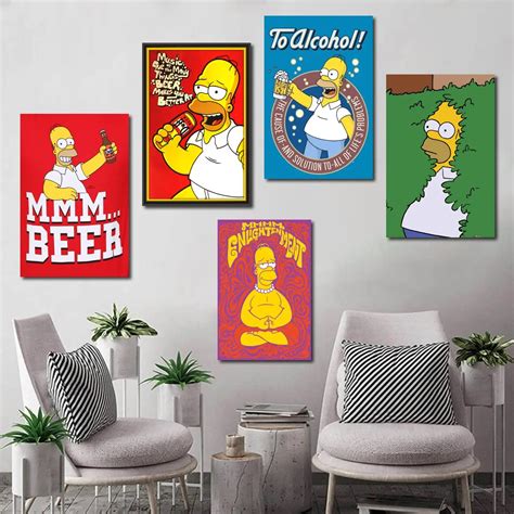 The Simpson Homer Cartoon Characters Decorative Painting Poster