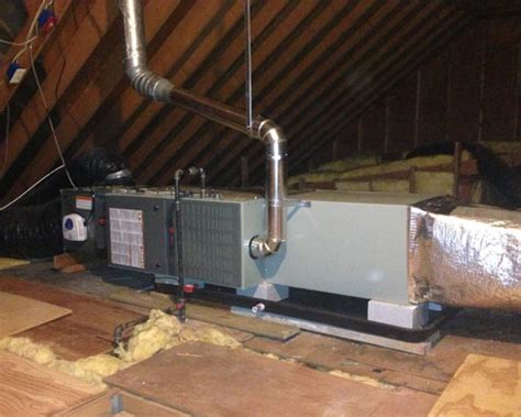 Attic Installed Air Conditioner Attic Furnace Installation By Our